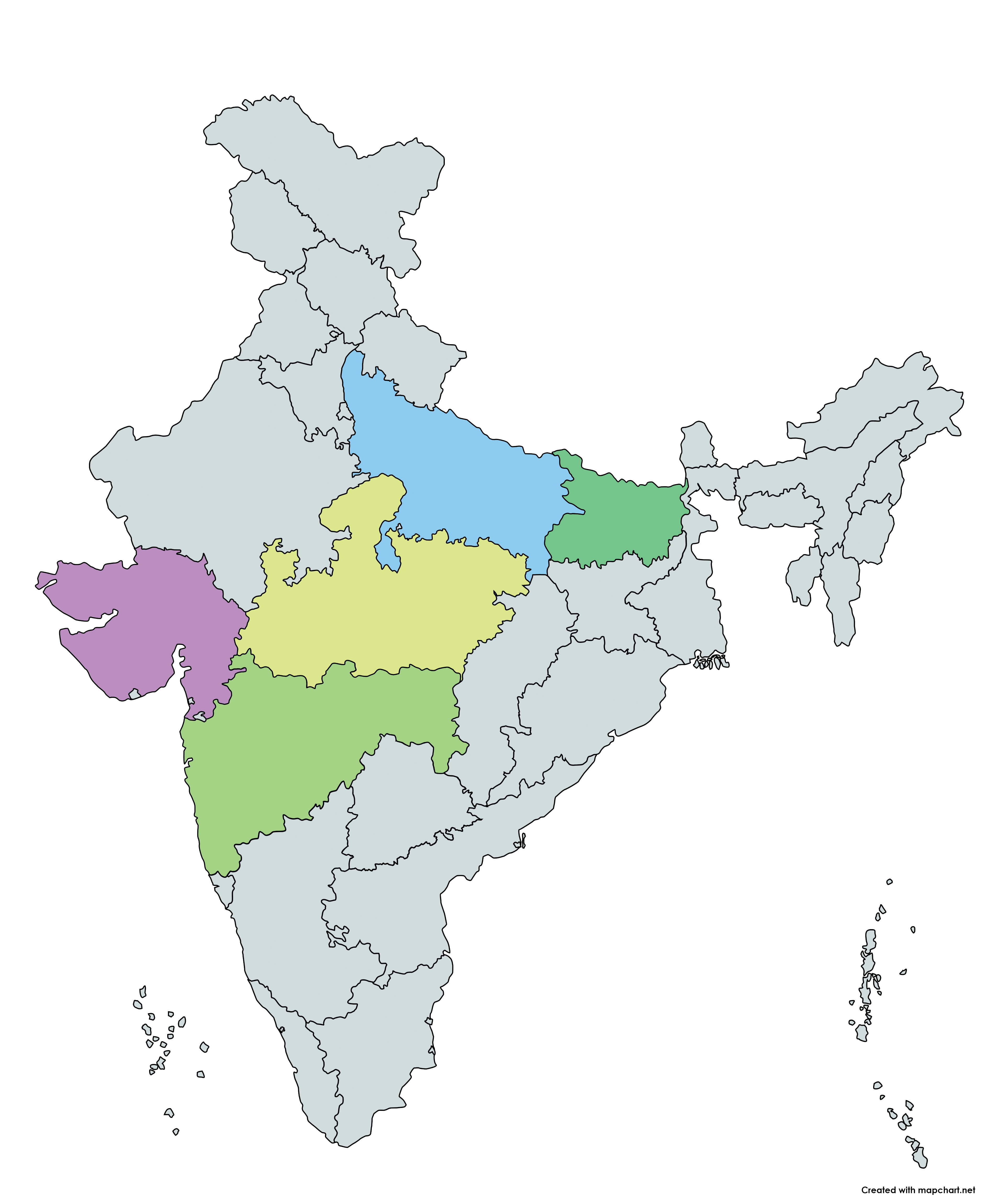 India Map with SmartGaon States